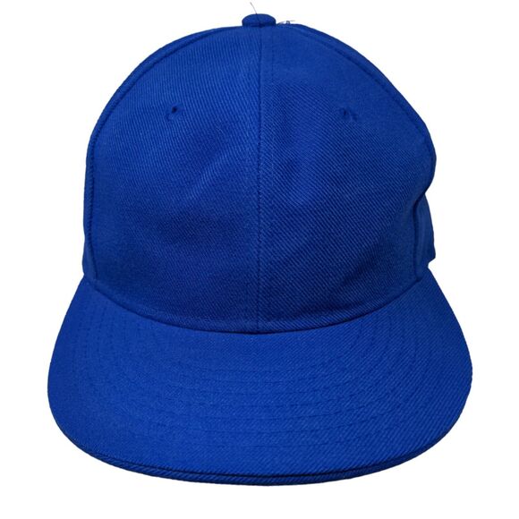 KB Ethos Men's Fitted Hat Blue Size L 7 3/8 Blank 100% Acrylic - Picture 1 of 8